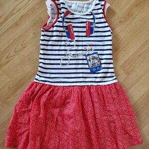 Disney Red White & Blue Eyelet Dress minnie and mickey mouse size xl 14